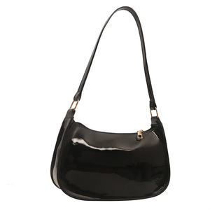 Elegante Borsa a Spalla in Pelle PU con Finitura Lucida, Perfetta per il Pendolarismo Quotidiano <span class=keywords><strong>e</strong></span> Eventi Serali, Rosa Bianco <span class=keywords><strong>Rosso</strong></span> <span class=keywords><strong>Nero</strong></span> Rosa Antico - Product Image 5