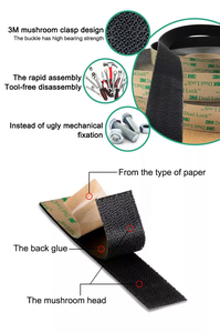 <span class=keywords><strong>3</strong></span> מ 'sj4575 חומר ניילון חידוק חיצוני קלטת הוק פטריות 3m סרט נעילה כפולה (15 מ "מ * 2m) - Product Image 5