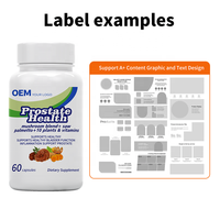 Capsules de plantes fortes pour la prostate, marque privée OEM, en gros, prêtes pour FBA, approvisionnement stable en vrac, test COA pour les vendeurs de plateformes e-commerce