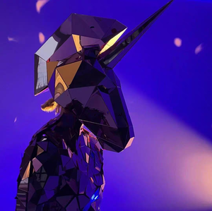 Luminous Mirrorsuit Party Performance Dj <span class=keywords><strong>Ropa</strong></span> Diseño de espejo Máscara de unicornio reflectante Casco Vestido de espejo Traje de baile GoGo - Product Image 6