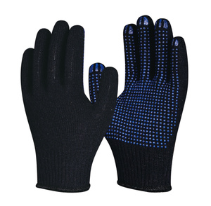 Gants en <span class=keywords><strong>maille</strong></span> <span class=keywords><strong>de</strong></span> coton CE bleu à pois légers <span class=keywords><strong>de</strong></span> 10 pouces à usage industriel - Product Image 4