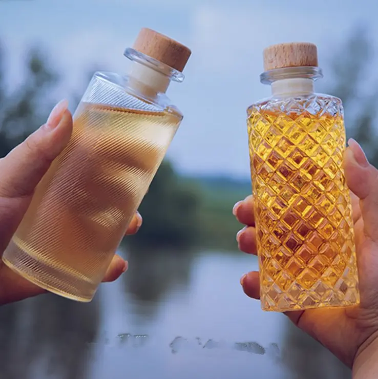 Garrafas de suco de vidro de alta qualidade, garrafa de licor do vidro do leite