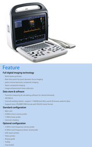 Veterinaire apparatuur huisdieren Kaixin DCU12 Kleuren Doppler Ecograaf Ultrasoundapparaat - Product Image 3