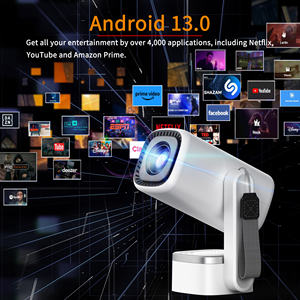 Proyector de Video LED Inteligente Android 13 para Cine en Casa, Portátil, de Venta Caliente, con <span class=keywords><strong>Correa</strong></span> de Transporte y Soporte, OEM de Fábrica - Product Image 4
