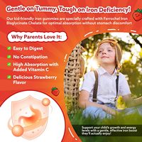 Gummies de fer pour enfants OEM avec multivitamines pour soutenir l'énergie et favoriser une croissance saine – Gummies végétaliennes de fer et de vitamines pour enfants