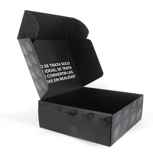 Tùy Chỉnh Thiết Kế Ưa Thích Màu Đen Hộp Gửi Thư Sang Trọng Sóng Quần Áo Bao Bì Vận Chuyển Các Tông Màu Đen Bưu Phẩm Hộp Với Logo - Product Image 6