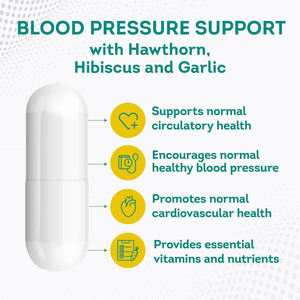New Arrival Organic Blood Pressure Plant Extracts Supports Circulatory Health 180 Capsules Blood Pressure Supportments - Product Image 3