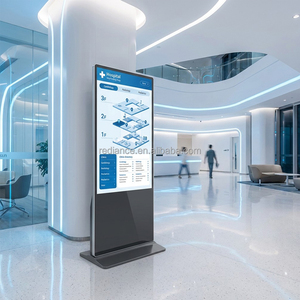 Écran vertical ultra-fin 55 pouces 4K, affichage numérique Android 13, <span class=keywords><strong>lecteur</strong></span> publicitaire interactif sur pied pour la signalisation dans les centres commerciaux - Product Image 2
