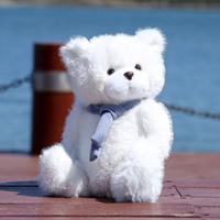 Ours en peluche blanc très vendu avec écharpe, peluche super douce, jouet en peluche, couverture pour cadeau de la Saint-Valentin, faible MOQ