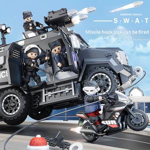 รถของเล่นตำรวจแบบมีเกราะลายเสือขนาดใหญ่ รุ่นยูนิเซ็กซ์ ทำจากพลาสติก สำหรับเด็กอายุ 3-6 ปี - Product Image 2