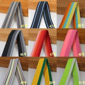 Correas de algodón Cinta de rayas coloridas Cinta Llaveros Bolsa Mango Cinturón Totes Bolsa Cinturones Collar de perro Correas de monedero 30mm - Product Image 6