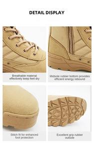 Vente en gros de chaussures tactiques du désert chaussures de randonnée pour hommes bottes de combat - Product Image 3