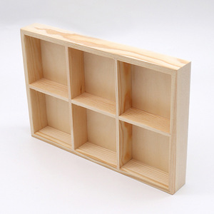 DIY material storage <b>boxes</b>, solid wood <b>boxes</b> with categorized dustproof grids, transparent <b>plastic</b> accessory <b>boxes</b>, and mosaic - Product Image 4