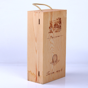 Chất lượng cao tồi tàn <span class=keywords><strong>retro</strong></span> phong cách bằng gỗ hai chai rượu vang hộp dập nổi lớp phủ UV cho nước giải khát nước hoa vuông mẫu JC Soda - Product Image 4