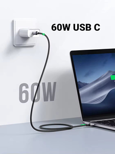 Câble USB C UGREEN 60W 3A Type C Charge rapide Transfert de données 480 Mbps Câble tressé en nylon pour iPhone Huawei Xiaomi Câble de charge - Product Image 3