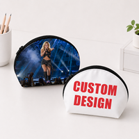 Monedero Personalizado con Cremallera Semicircular con Foto de Estrella, Mini Bolsa de Maquillaje, Regalo para Fans