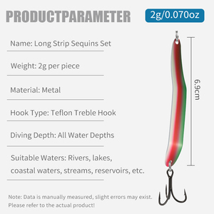 LUSHAZER Lot <span class=keywords><strong>de</strong></span> 5 leurres artificiels en métal, type cuillère, avec <span class=keywords><strong>boîte</strong></span>, 2g 69mm, pour la truite, le bar, l'eau <span class=keywords><strong>de</strong></span> mer et l'eau douce - Product Image 2