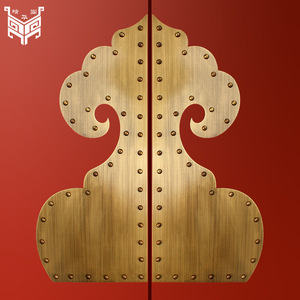 Chinese Style Brass Door <b>Corner</b> <b>Protectors</b> With Ruyi Gourd Design For Wooden Doors Durable Solid Copper Accessories - Product Image 1