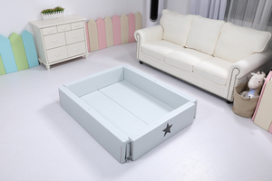 Parc de jeux pliable portable en mousse souple vert personnalisé pour enfants, avec <span class=keywords><strong>piscine</strong></span> à balles carrée pour usage scolaire - Product Image 6