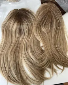 Produto quente europeu virgem de cabelo humano cutícula alinhada, base de seda, fechamento, com linha fina pré-selecionado