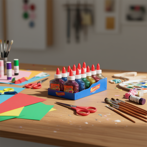 Colla glitterata, 12 pezzi, materiale per artigianato e lavori artistici - Product Image 2