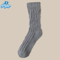 Couple corail velours femmes hiver chaussettes épaissi chaud maison dormir plaine blanc Tube chaussettes en peluche sol épais hiver intérieur chaussettes