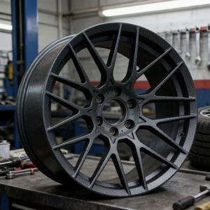 Rines Ligeros 5x120 para <span class=keywords><strong>BMW</strong></span> F30, Rines 1M E60 E34 E38 E39 E90 E92 F10 <span class=keywords><strong>E46</strong></span> de 18 y 19 Pulgadas 8/9J, Negro Mate, Aleación Fundida A356 - Product Image 1