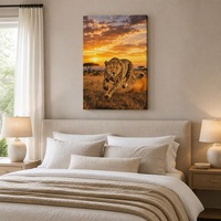 Décoration murale en toile avec imprimé guépard pour la maison, salon, chambre, bureau, grande décoration pour la maison