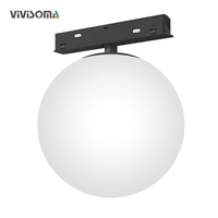 Plafonnier LED magnétique moderne à 360° MT4202320 DC48V 9W °   Plafonnier encastré à large angle, dimmable DALI, noir