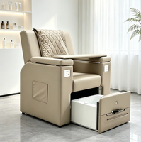 Fauteuil de pédicure multifonctionnel pour salon de manucure, salon de cils, tatouage, broderie des sourcils - Massage électrique et spa pour les pieds inclinable