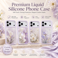 Coque de téléphone personnalisable en silicone liquide premium, anti-traces de doigts, antichoc, avec protection de caméra surélevée, style Ins, pour 17
