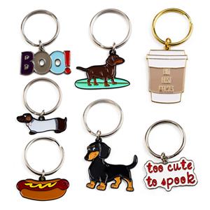 Porte-clés en métal personnalisé avec logo en émail dur, accessoires décoratifs, design gratuit, vente en gros, porte-clés mignon style anime - Product Image 5