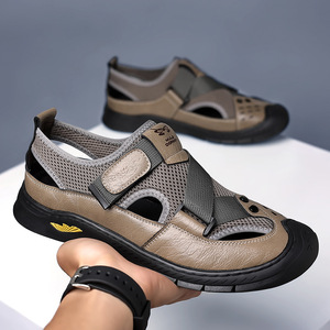 รองเท้าแตะแบบสวมสำหรับผู้ชาย ระบายอากาศได้ดี พื้นยาง น้ำหนักเบา ใส่สบาย เหมาะสำหรับใส่ลำลอง เดินชายหาด และกิจกรรมกลางแจ้ง - Product Image 3