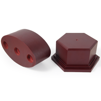 Accessoires de trophée de base de trophée en bois rouge ovale créatif bonne texture