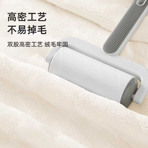 Serviette de bain en polaire corail 40x80cm, forte absorption, séchage rapide, usage domestique, couleur unie, serviette rectangulaire - Product Image 2