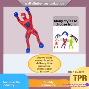 Giocattolo <span class=keywords><strong>Uomo</strong></span> <span class=keywords><strong>Ragno</strong></span> da Parete in Plastica Adesiva per Bambini - Antistress con Acrobazie sul Muro - Product Image 5