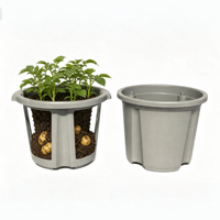 Pot de plantation durable et classique en plastique moulé par injection, écologique, avec trous de drainage, pour semis, jardin domestique, pommes de terre et légumes