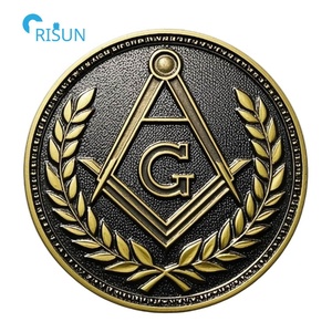 Medallón de Esmalte de Recuerdo del Fabricante, Medallón de Fe y <span class=keywords><strong>Caridad</strong></span>, Medallón Masónico Personalizado de Oro, Moneda de Desafío Masónica - Product Image 3