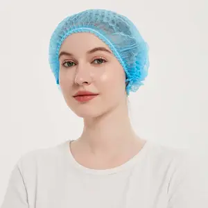 China Factory Promotion Disposable Mob Cap White Hair Net Medical Round Cap With High Quality Comfortable Price