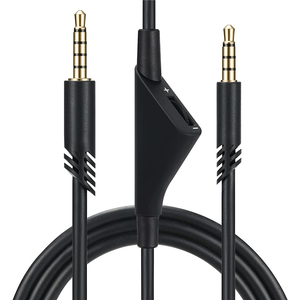 Cable de extensión de audio de 2M para <span class=keywords><strong>Astro</strong></span> A10 A40 <span class=keywords><strong>A30</strong></span>, auriculares para juegos, estéreo de PVC, incluye función de control de volumen para uso en computadora - Product Image 1