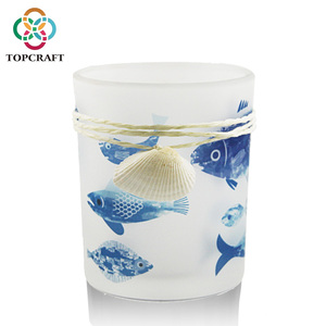 Vintage Votive Cylinder <strong>Candle</strong> <strong>Holders</strong> Jar <strong>Windproof</strong> Glass Candlestick Sky Blue Glass <strong>Candle</strong> <strong>Holder</strong> - Product Image 3