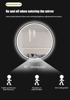 Bonne vente miroirs pour mur led avec lumière led armoire salle de bain miroir monté éclairé intelligent led miroir