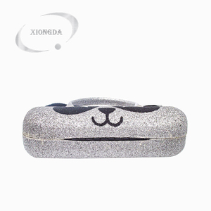 <span class=keywords><strong>Fait</strong></span> sur commande de haute qualité mignon <span class=keywords><strong>panda</strong></span> broderie logo lunettes boîtes d'emballage pour étuis à lunettes - Product Image 5