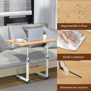 Table de chevet créative moderne à hauteur réglable <span class=keywords><strong>bureau</strong></span> d'ordinateur avec canapé <span class=keywords><strong>plateau</strong></span> de télévision pour ordinateur portable pour usage domestique chambre à coucher - Product Image 4
