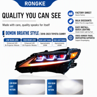 Ensemble de phares modifiés pour Toyota Camry 2018-2023, mise à niveau haute performance avec lentille laser et feux de jour à LED