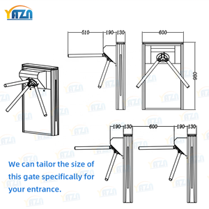 Tourniquet Trépied Coloré et Dynamique pour Centre Sportif, Parc d'Attractions, Ouverture Rapide 02s, Portillon de Sécurité 600mm, Club de Jeux, Stade, IP54 - Product Image 5