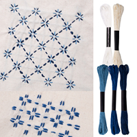 Pochoir PET Sashiko 13x13cm pour la couture à la main et le patchwork, motif de broderie 5,1 pouces