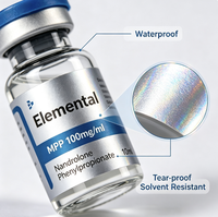 Étiquette de flacon en PET transparent imprimée sur mesure, pour produits médicaux et esthétiques, flacon de 10 ml, autocollant résistant à l'alcool et à l'eau