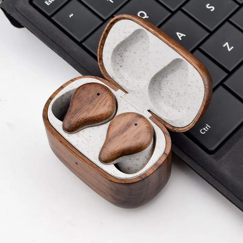 Noise Reduction Wood Earbuds TWS Earphone Headphone Wireless Earphones