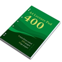 Bloc-notes universel A4 pour étudiants et bureaux, 100 feuilles, couverture en papier perforée, ligné, imprimé, bloc-notes de brouillon